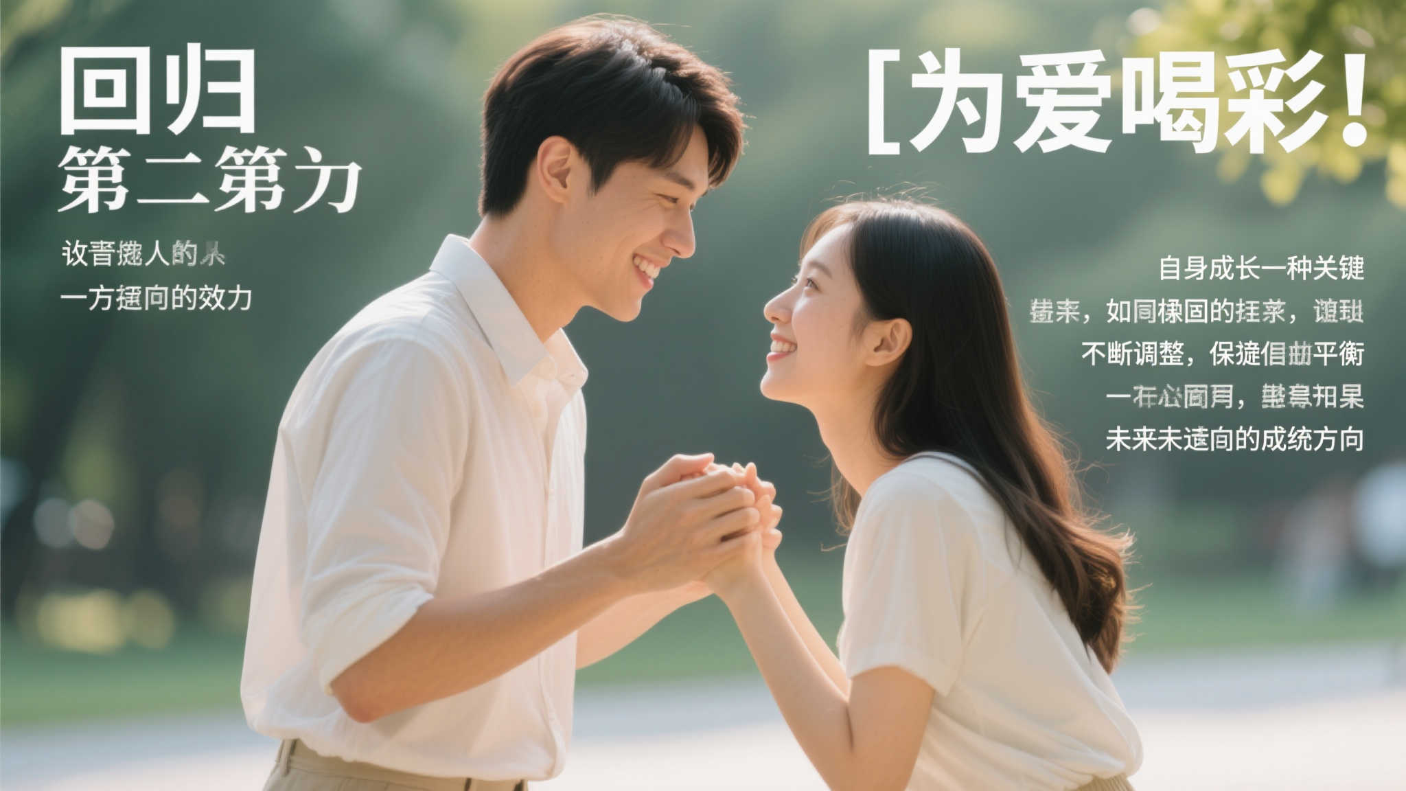 回归标题中的第二部分，“为爱喝彩”，强调