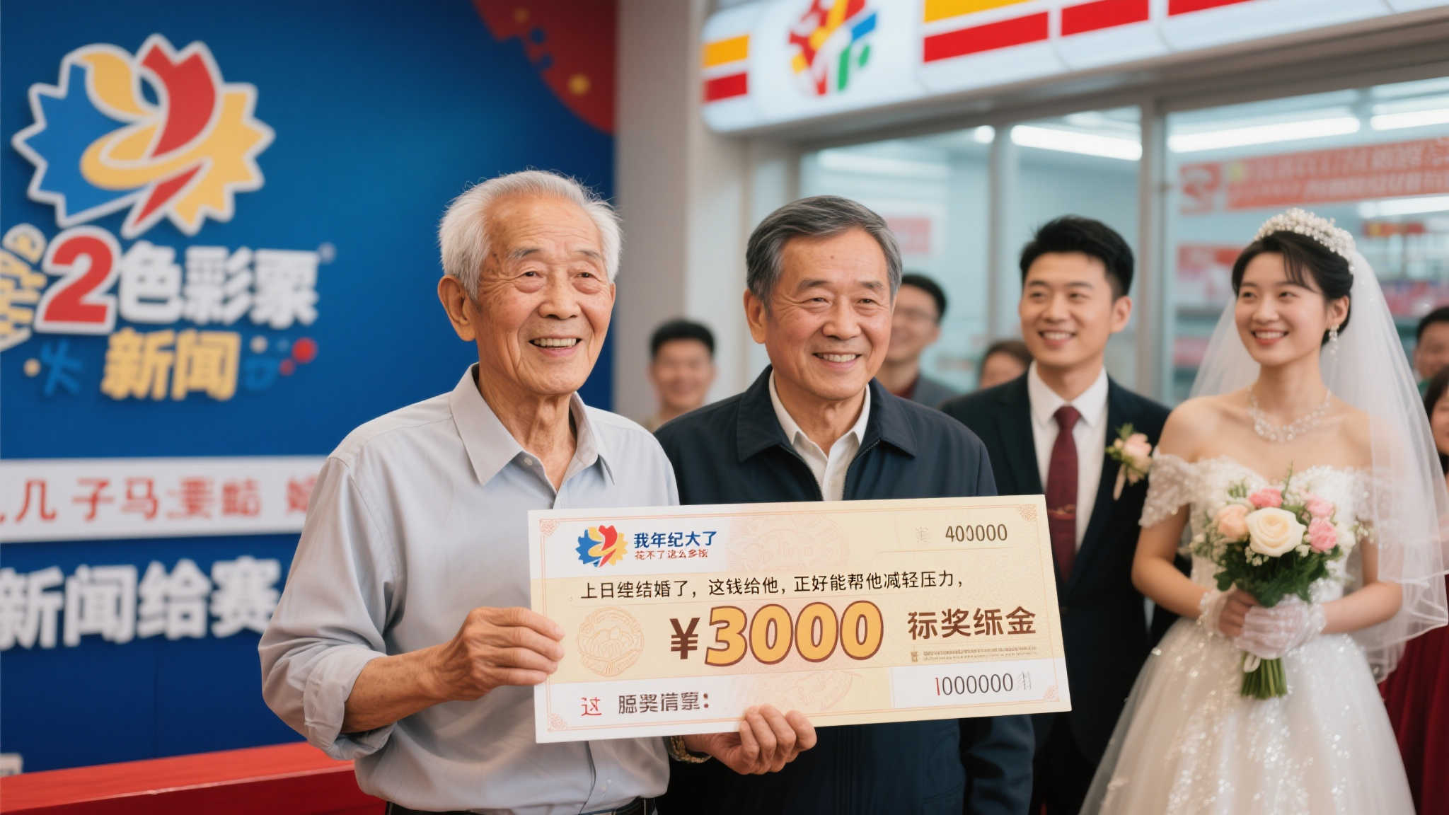更令人动容的是，这位老先生在领取奖金后，